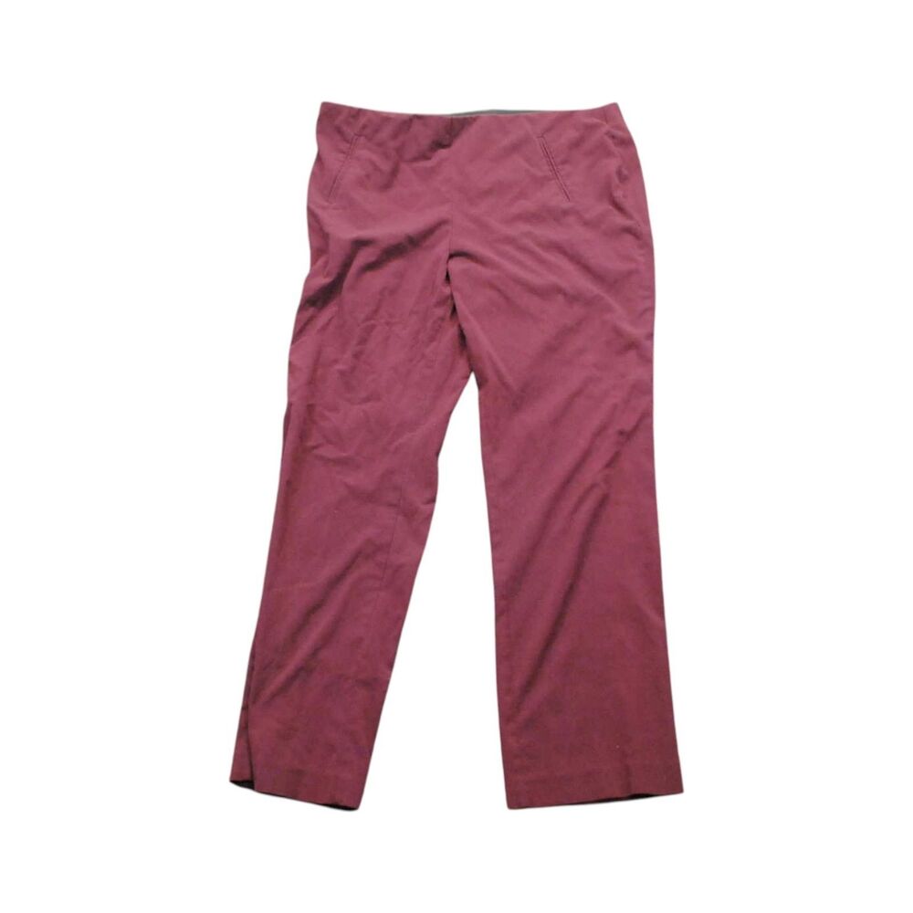 STYLE & CO stretch pants  18W  Burgundy  pull on wide waist band - Picture 2 of 6